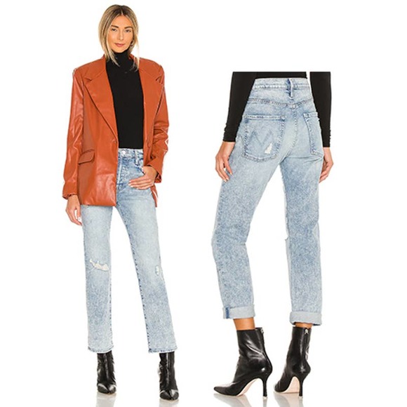 Mother Denim - Mother The Scrapper Double Cuff Jeans Out With The Old, In With The New Size: 28